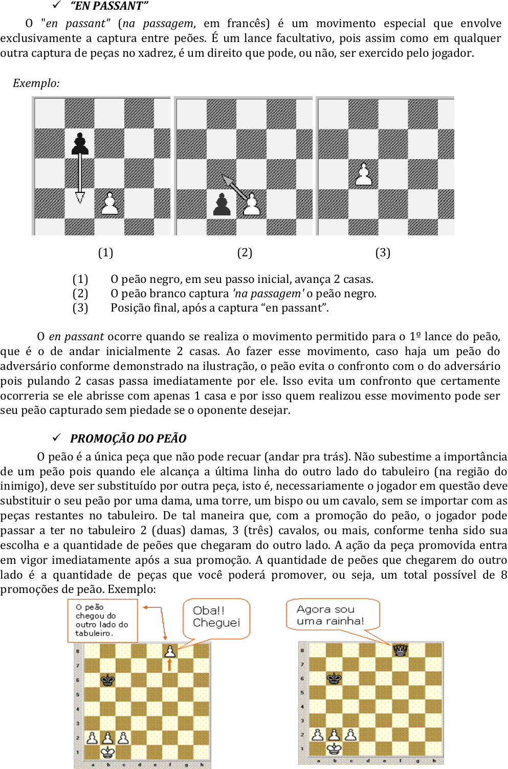 Movimento especial do peão: en passant 