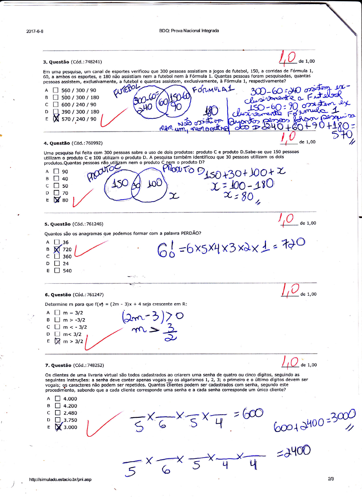 Questão 6/10 - Matemática Aplicada à Computação Represente o número  12453301 utilizando a notação 