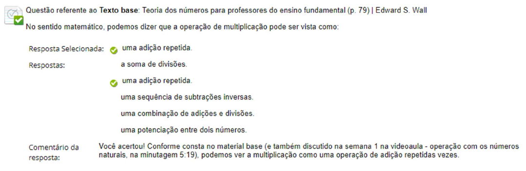 UNIVESP - Semana 2 - Quiz da Videoaula 6 - Exercicios 2 - Matemática Básica  - Matemática Básica