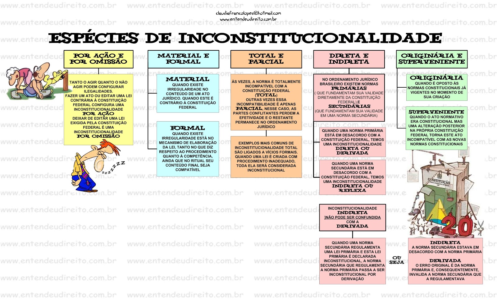 ESPÉCIES DE INCONSTITUCIONALIDADE - Direito Constitucional I