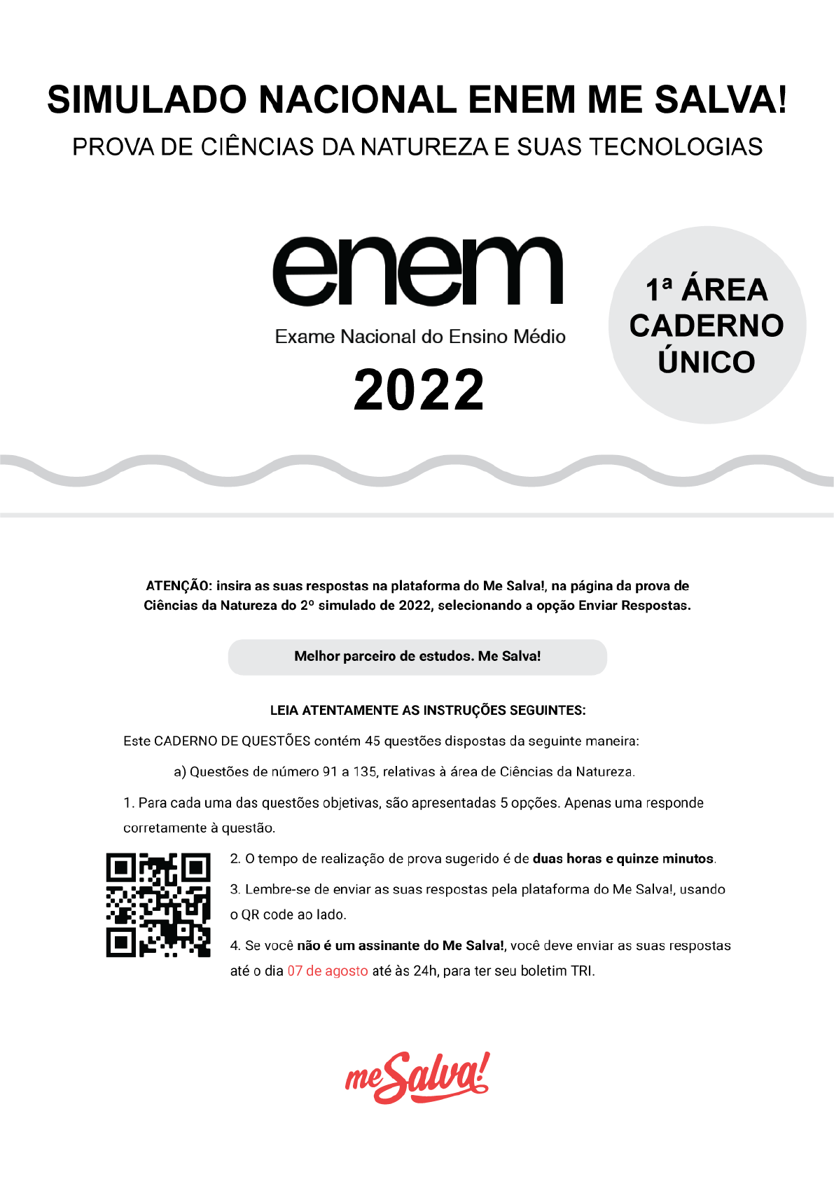 Calculadora de Nota do ENEM 2023 - Me Salva!