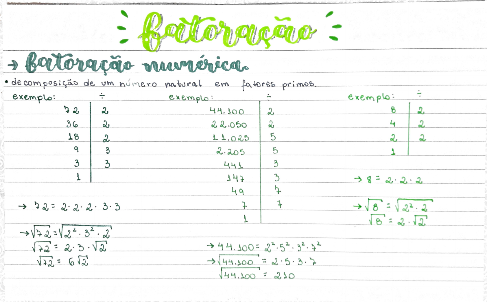 Fatoração Simples e de Expressão Algébrica - Matemática - Matemática