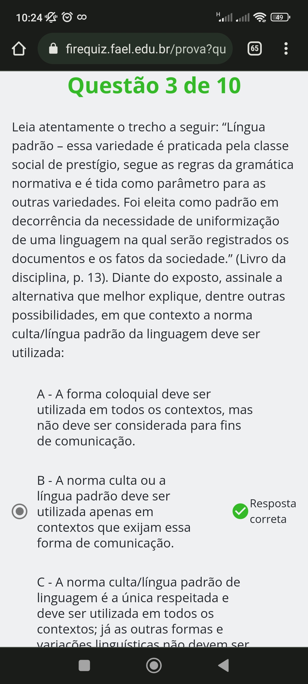 Leia Atentamente A Colocação A Seguir Promove O Crescimento