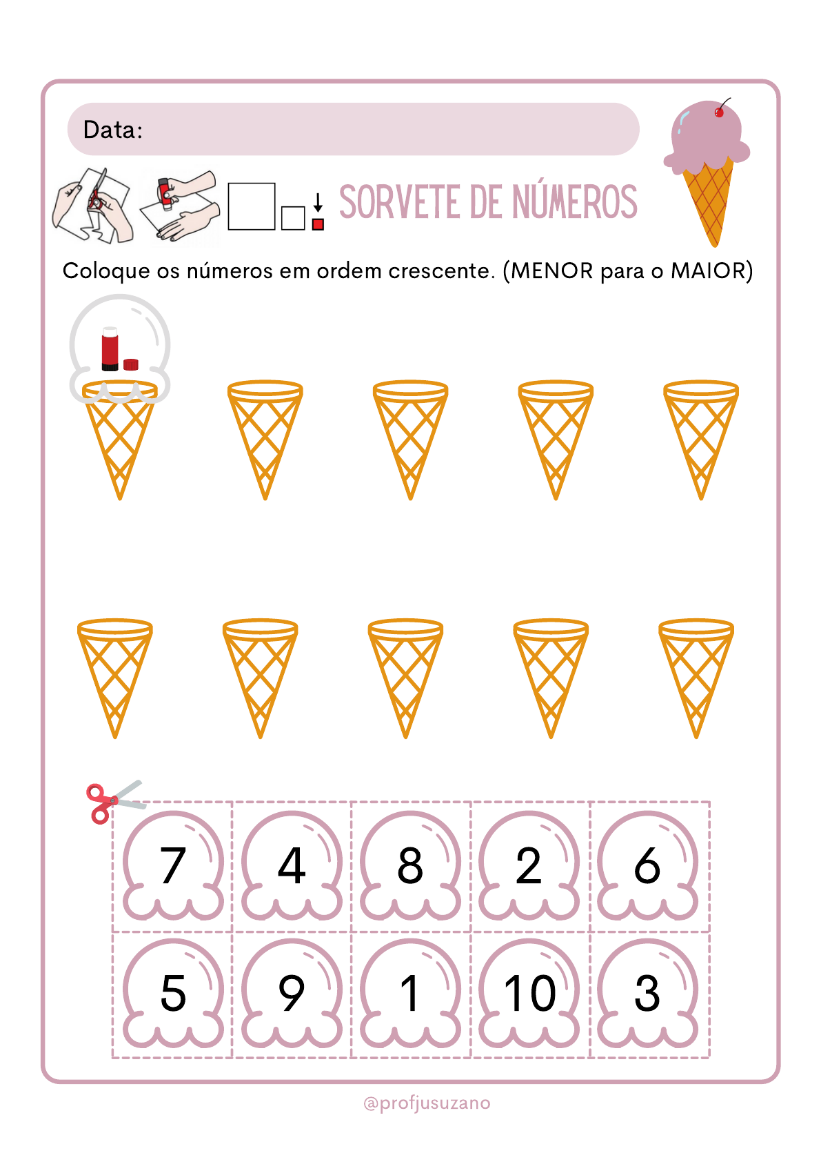 Sorvete Numérico, Números e Quantidades