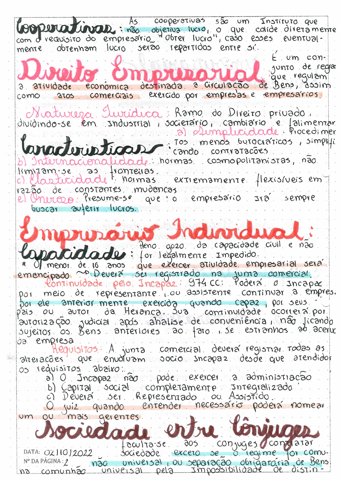 Resumo Direito Empresarial - Direito Empresarial I