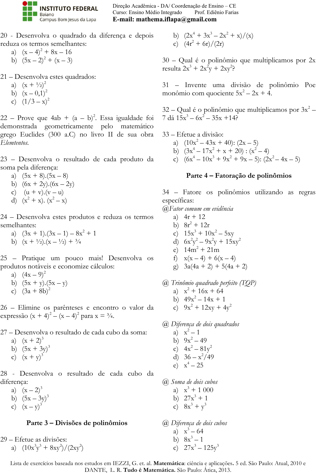 Quiz sobre o cálculo do discriminante de um polinômio - teste de matemática  online - Solumaths