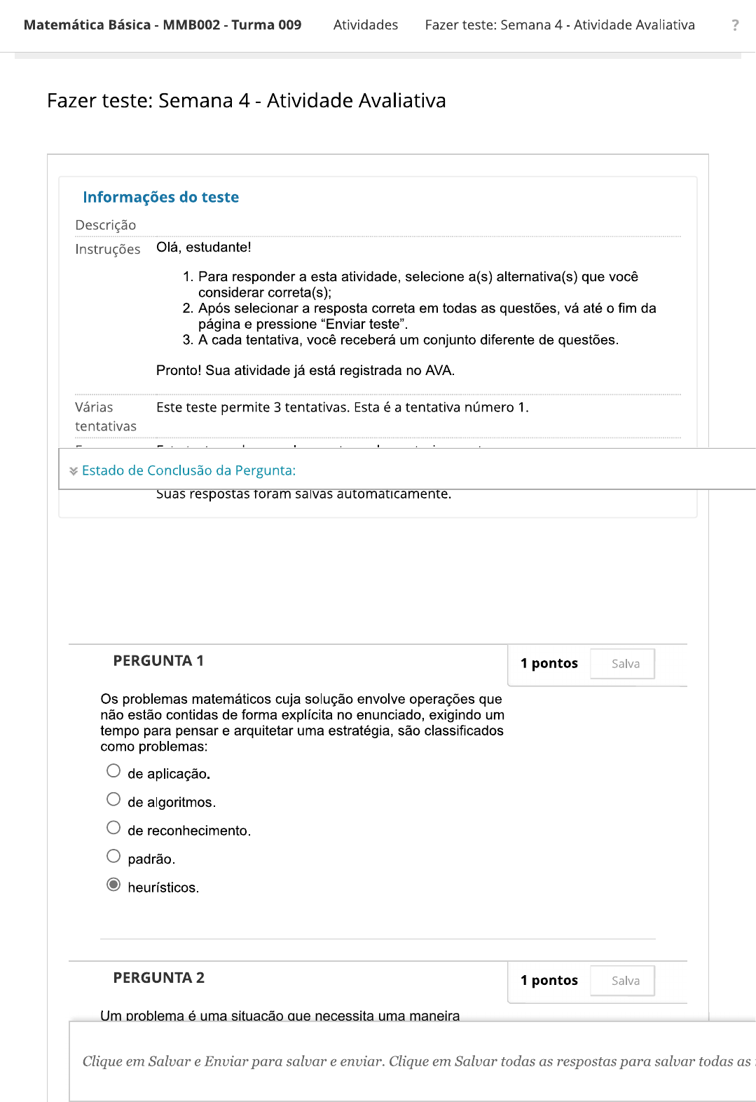 UNIVESP - Semana 4 - Quiz da Videoaula 12 - Exercícios 4 - Matemática  Básica - Matemática Básica