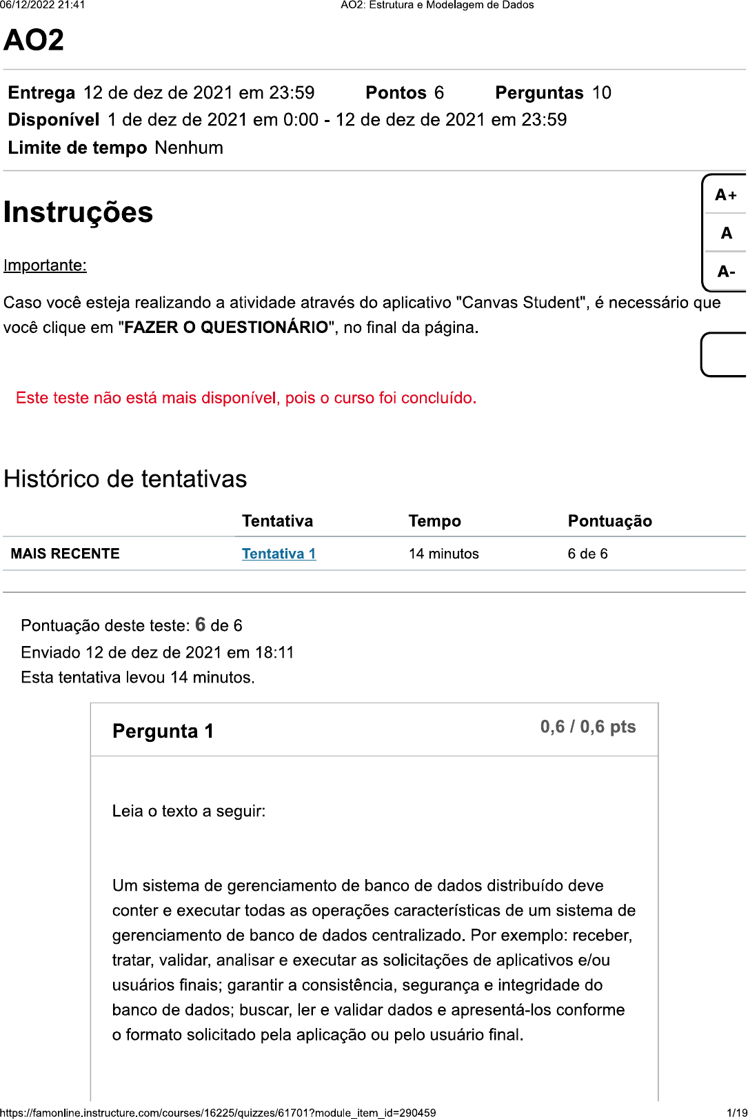 AO2 Estrutura E Modelagem De Dados - Modelagem De Dados E Banco De Dados