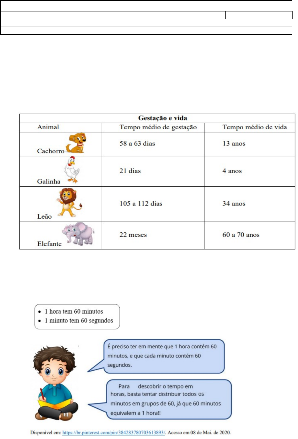 Matemática: Medida de tempo: horas, minutos e segundos. Ensino fundamental  