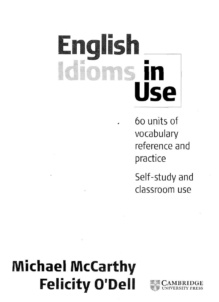 english idioms in use - Inglês