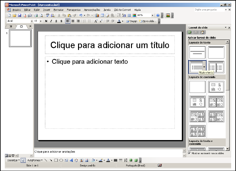 Como simplificar textos nos slides de uma apresentação?