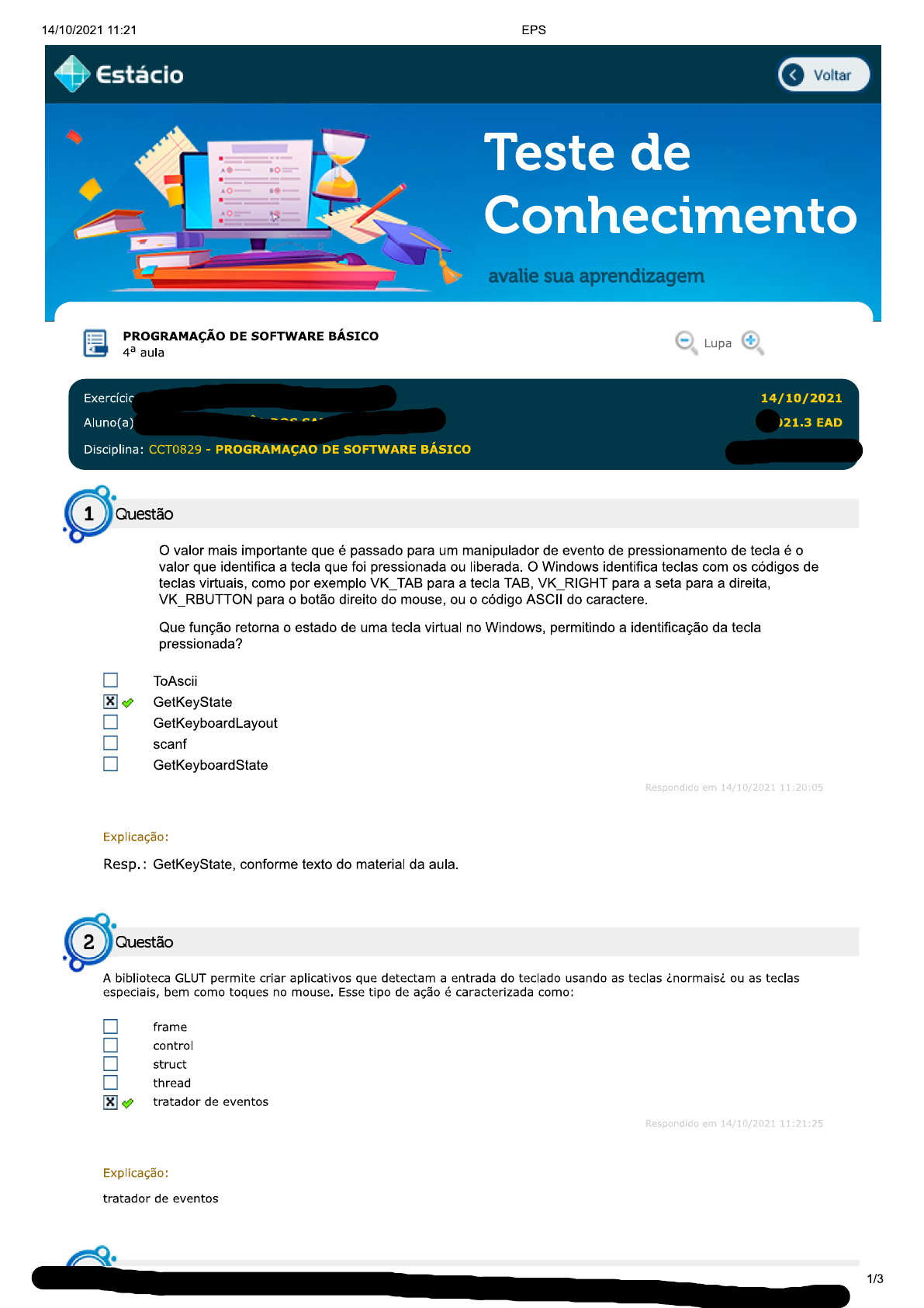 teste de conhecimento 4 programação de soft basico - Programação de ...