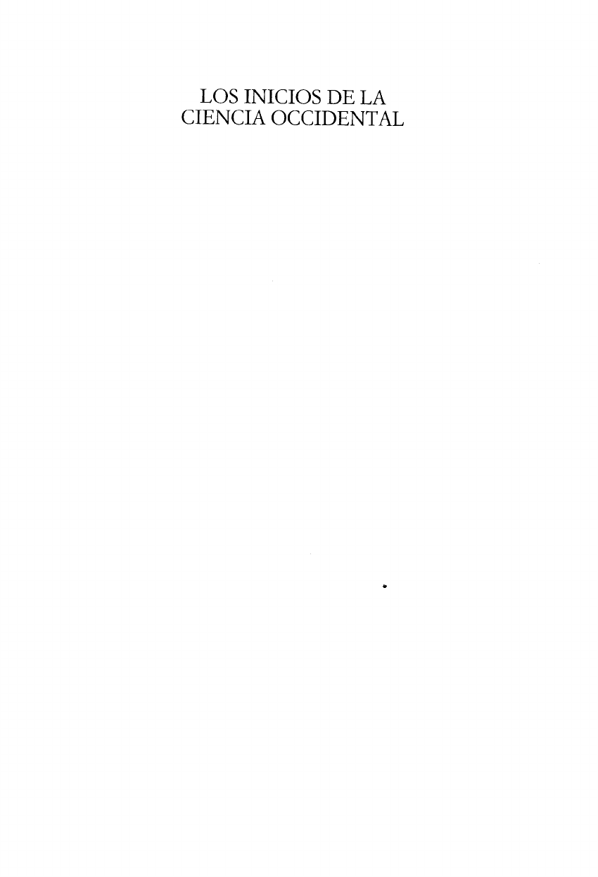 David C Lindberg Los Inicios De La Ciencia Occidental The Beginnings