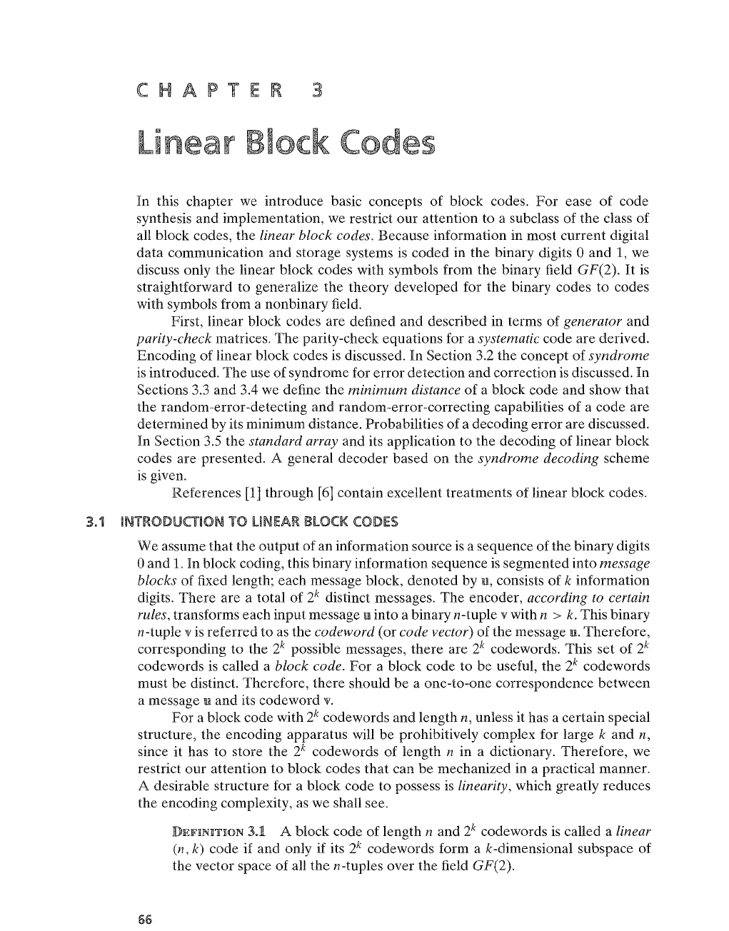 CAP 03 - Error Control Coding (2nd Edition) by Shu Lin, Daniel J