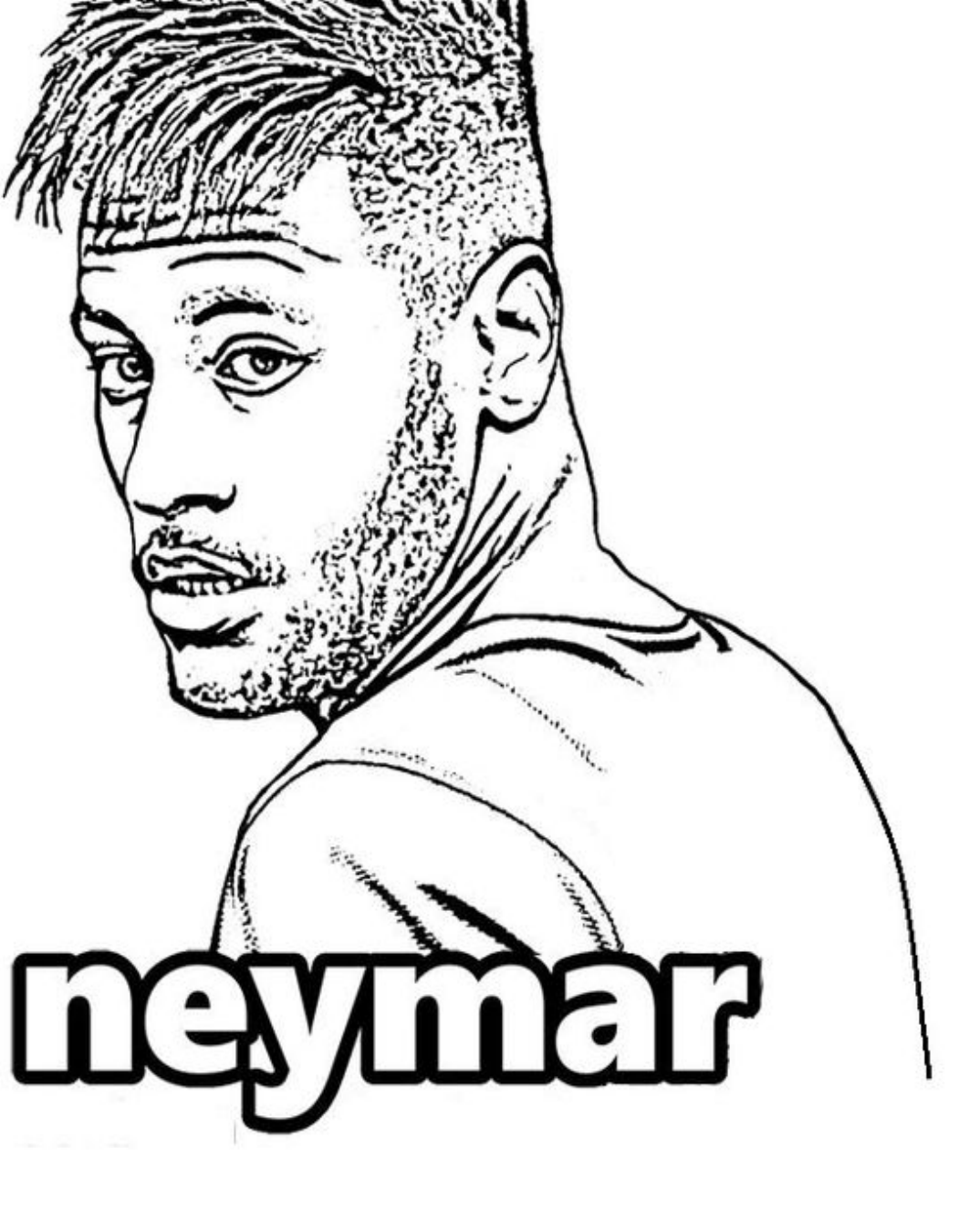 desenhos-do-neymar-para-pintar-camisa-10 - Desenho Básico