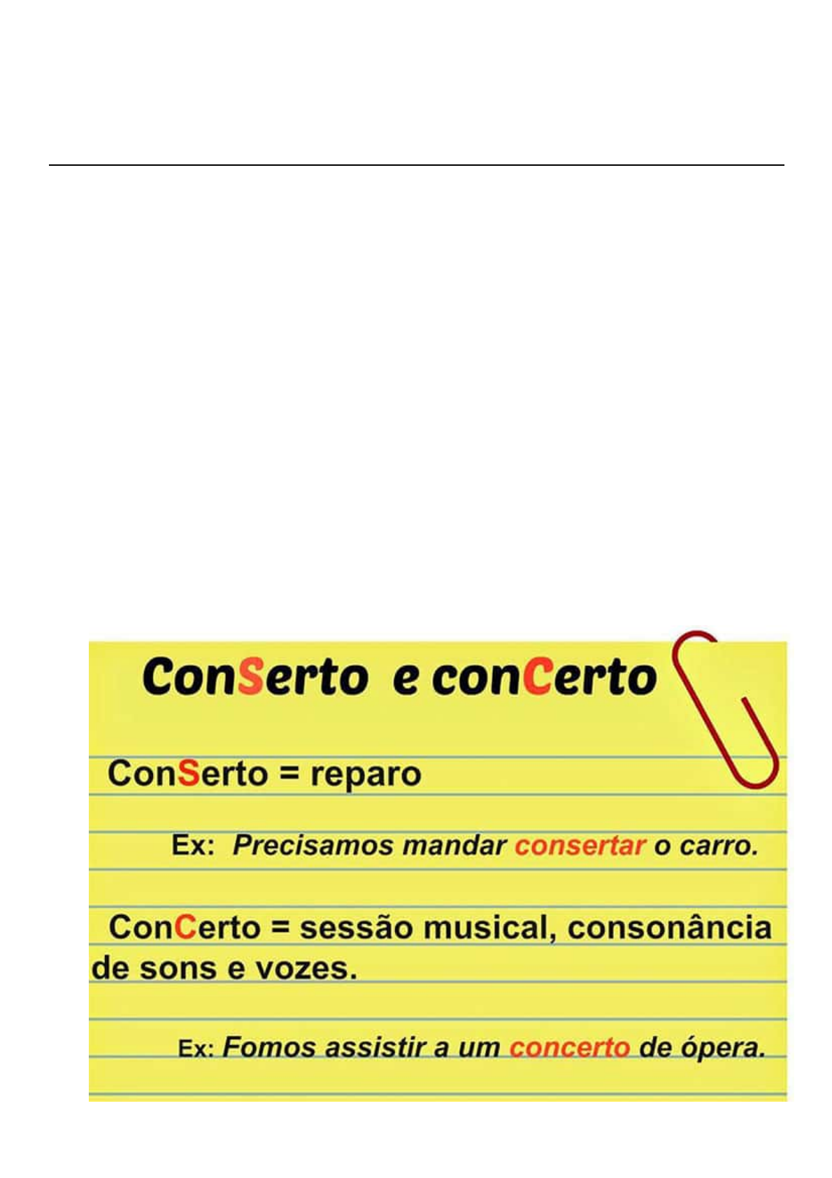 Concerto Ou Conserto Concerto Ou Conserto? Descubra Como Se Escreve!