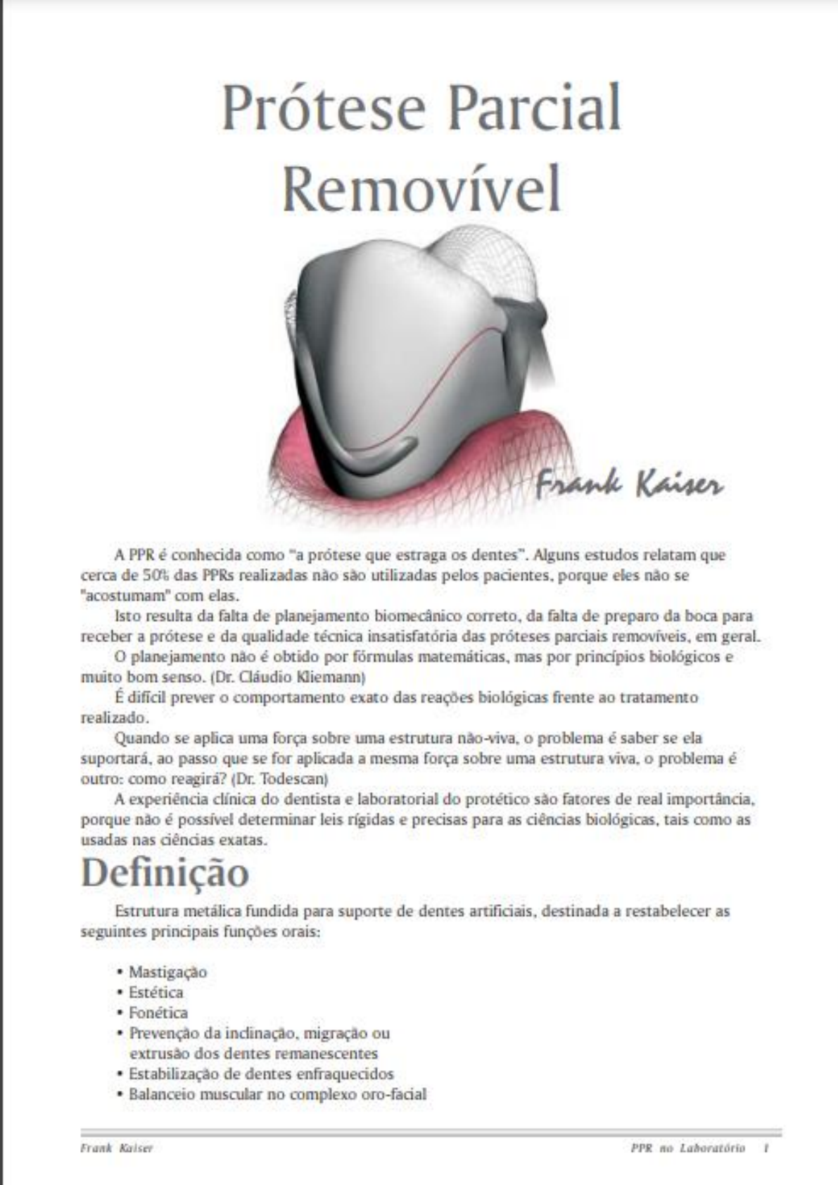 apostila ppr - Protese Parcial Removivel