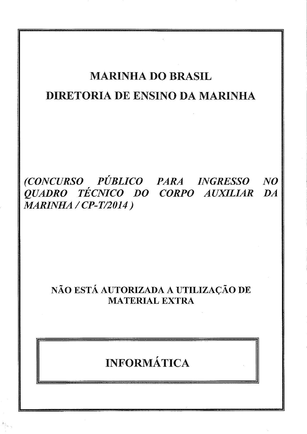 CP-T-2014-INFORMATICA - Marinha