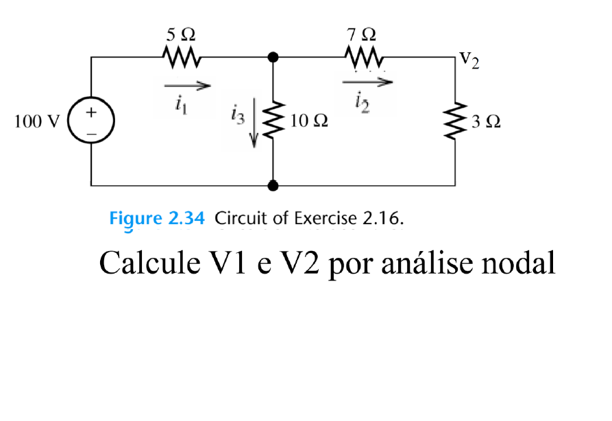 Calcule V1 E V2 Por Analise Nodal Circuitos Elétricos Ii 4137