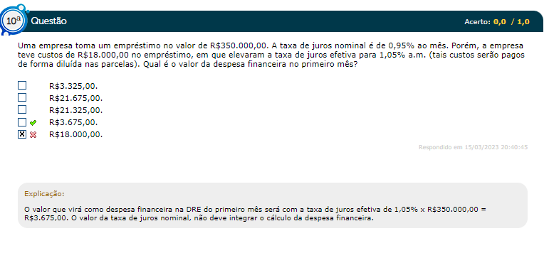 Uma empresa toma um empréstimo no valor de R350.000,00. A taxa de juros ...