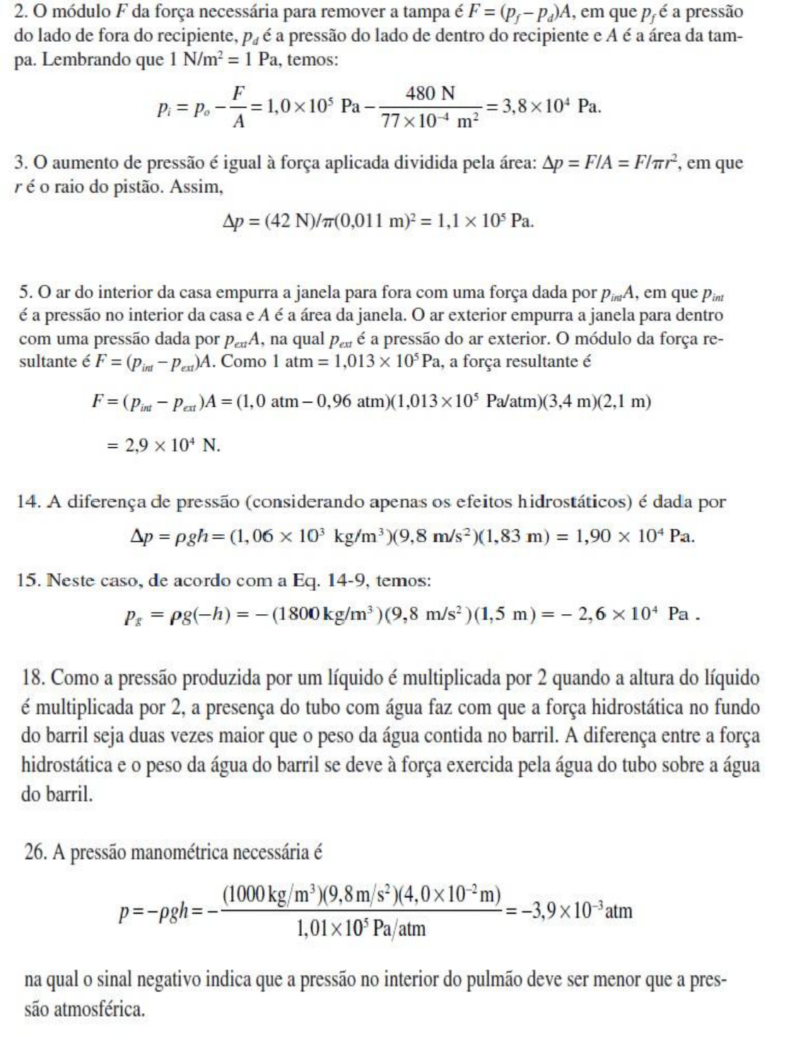 RESOLUÇÃO CAPÍTULO 14 HALLIDAY VOLUME 2 / 9ª EDIÇÃO - Física I