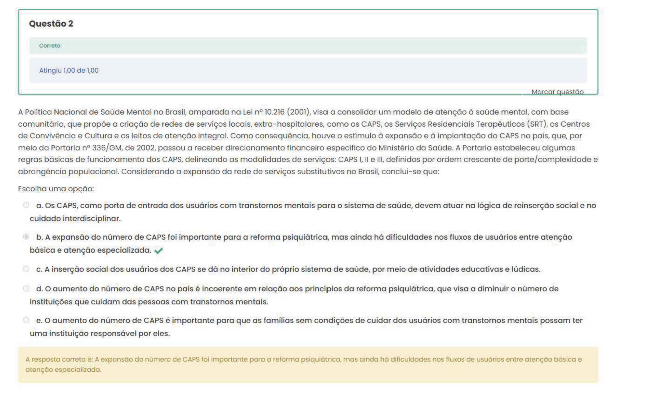 Grátis: Pratica Gerencial em Saúde Coletiva - UNIP - Questões