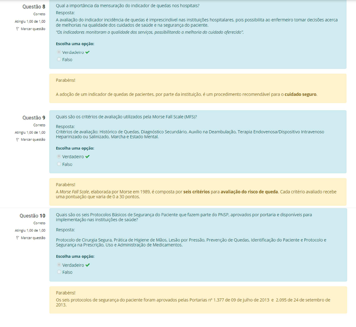 Exercício Avaliativo Unidade 2 Mecanismos Para A Prevenção De Quedas ...