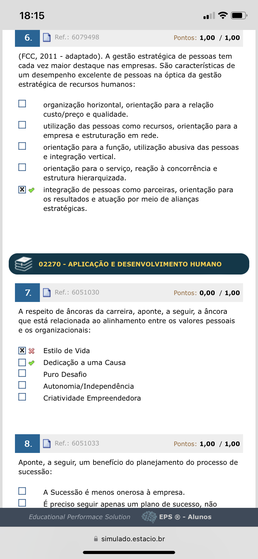 Estácio - Gestão Pessoas