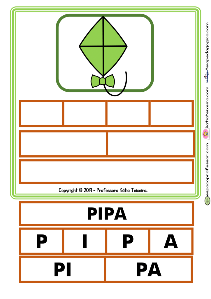 Jogo consciência fonológica para imprimir - Para baixar e Imprimir