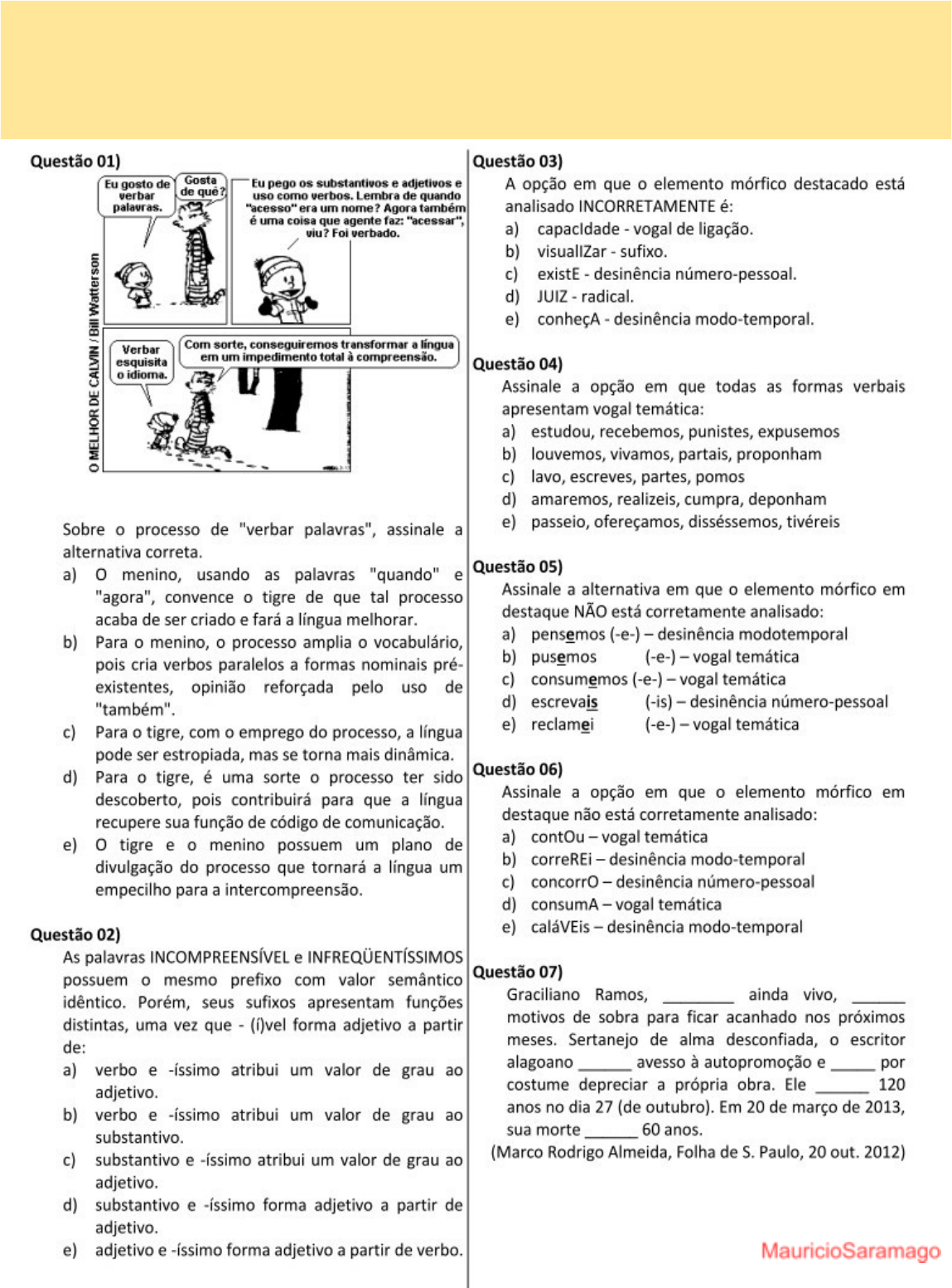 Verbo - Língua Portuguesa Enem