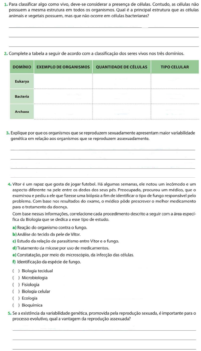 Simulado - 1º Ano | PDF | Célula (Biologia) | Citoplasma, image size:800x1397