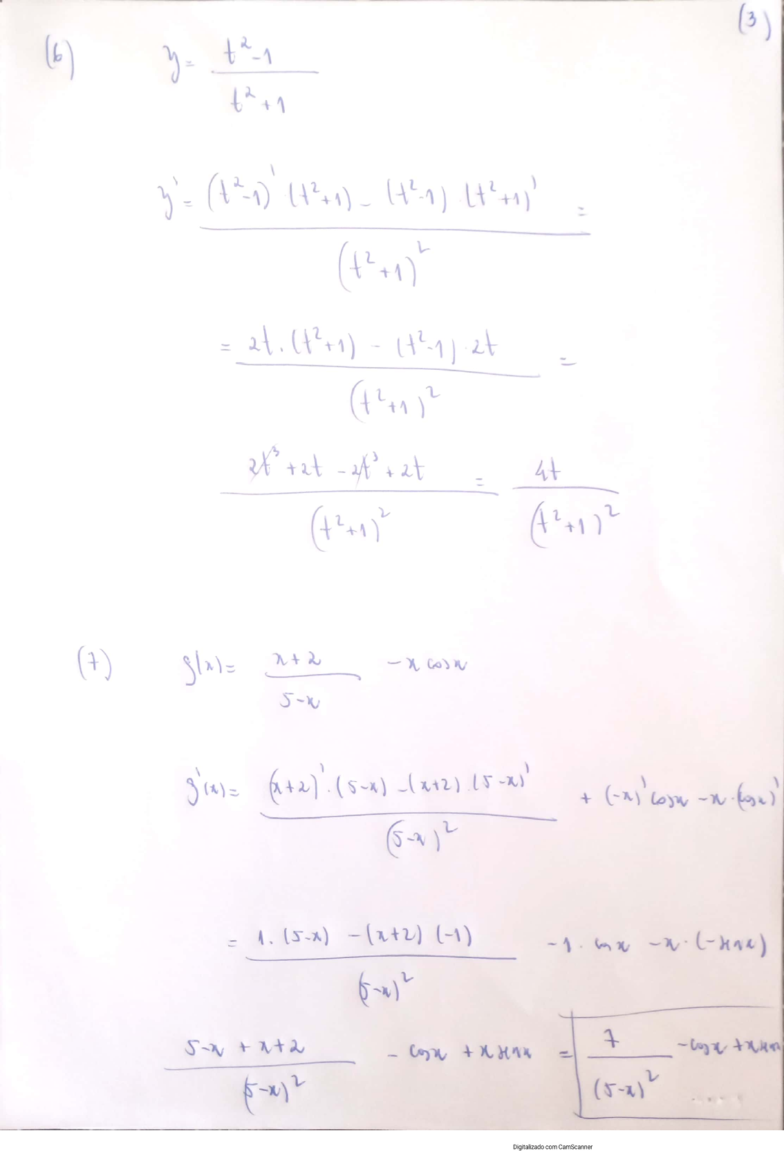 Derivadas Exercícios Resolvidos Aula 02 Cálculo I