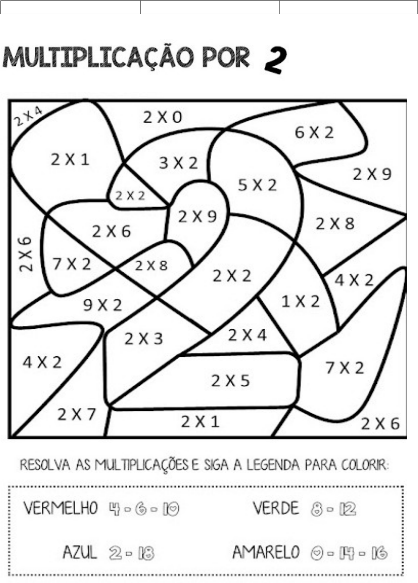 Atividades de Tabuada