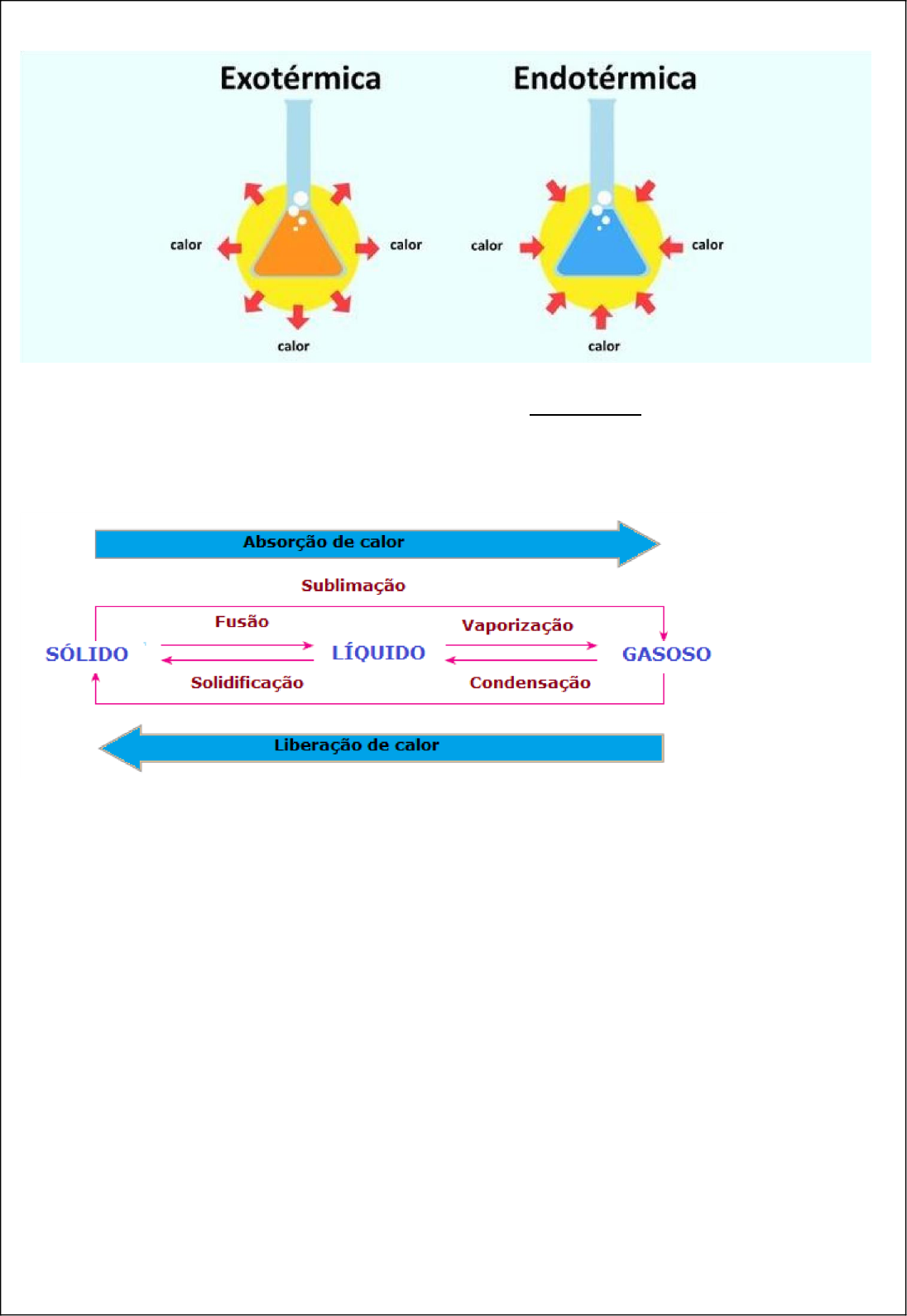 Planilha De Reacoes Endotermicas E Exotermicas