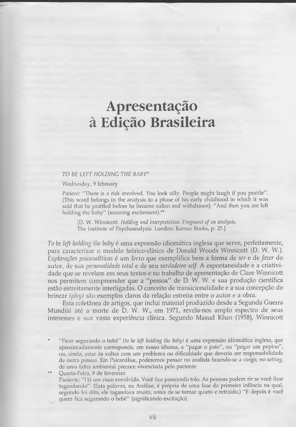 Winnicott -Experiencia e paradoxo uma apresentacao sobre a teoria de Donald  Winnicott (Em Portugues do Brasil)