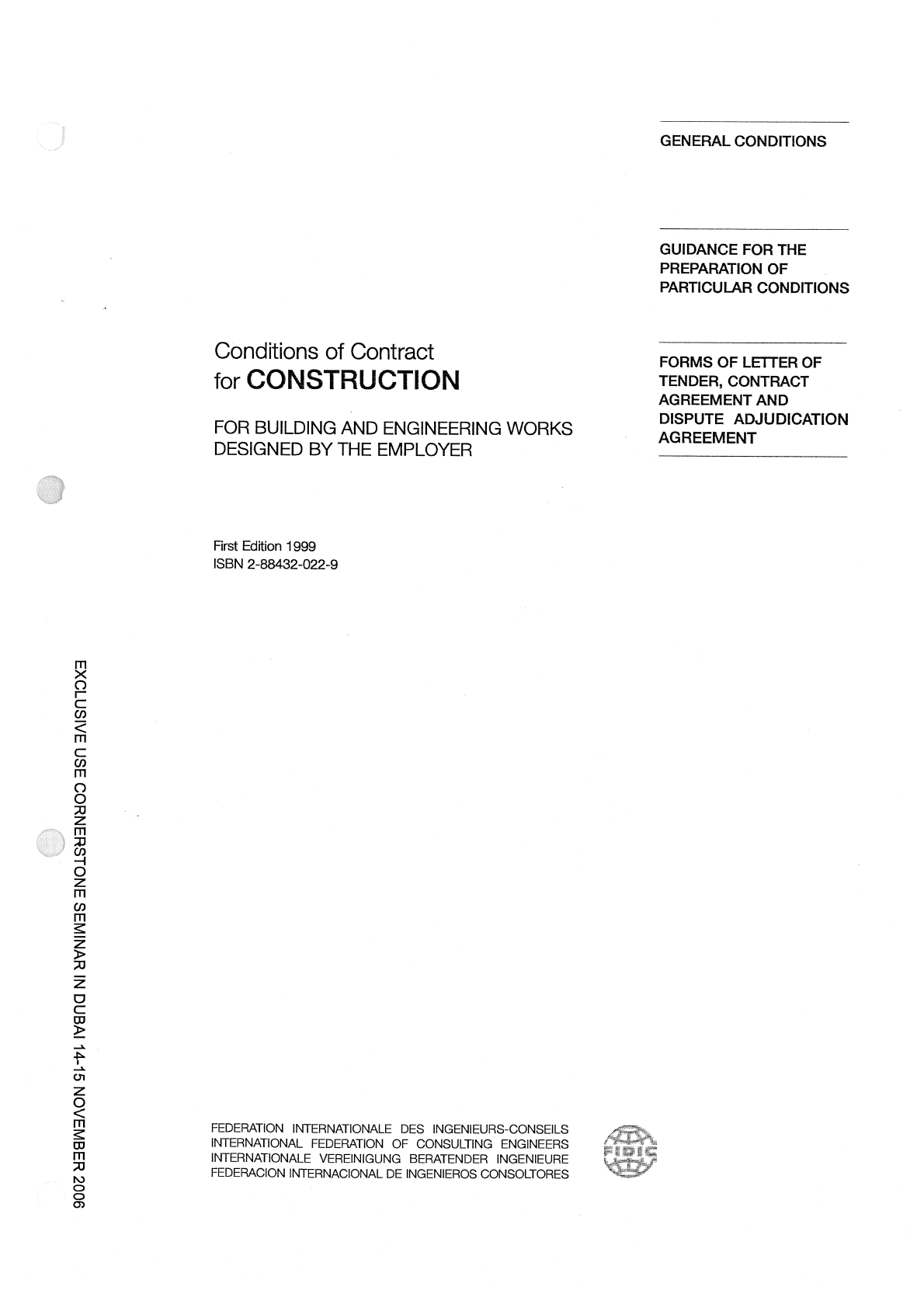 Conditions Of Contract For Construction - FIDIC Red Book - Engenharia Civil