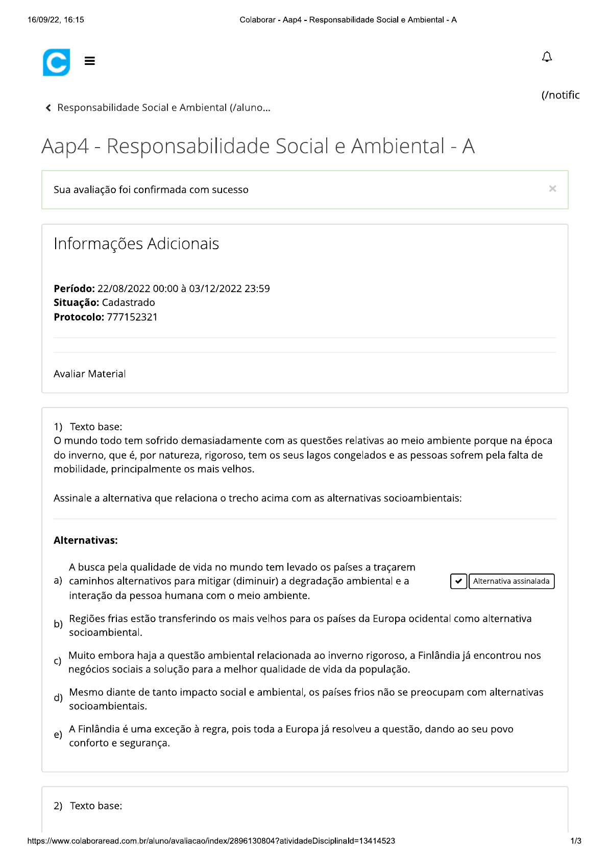 Aap4 Responsabilidade Social E Ambiental A Contabilidade Ciências Contábeis 8952