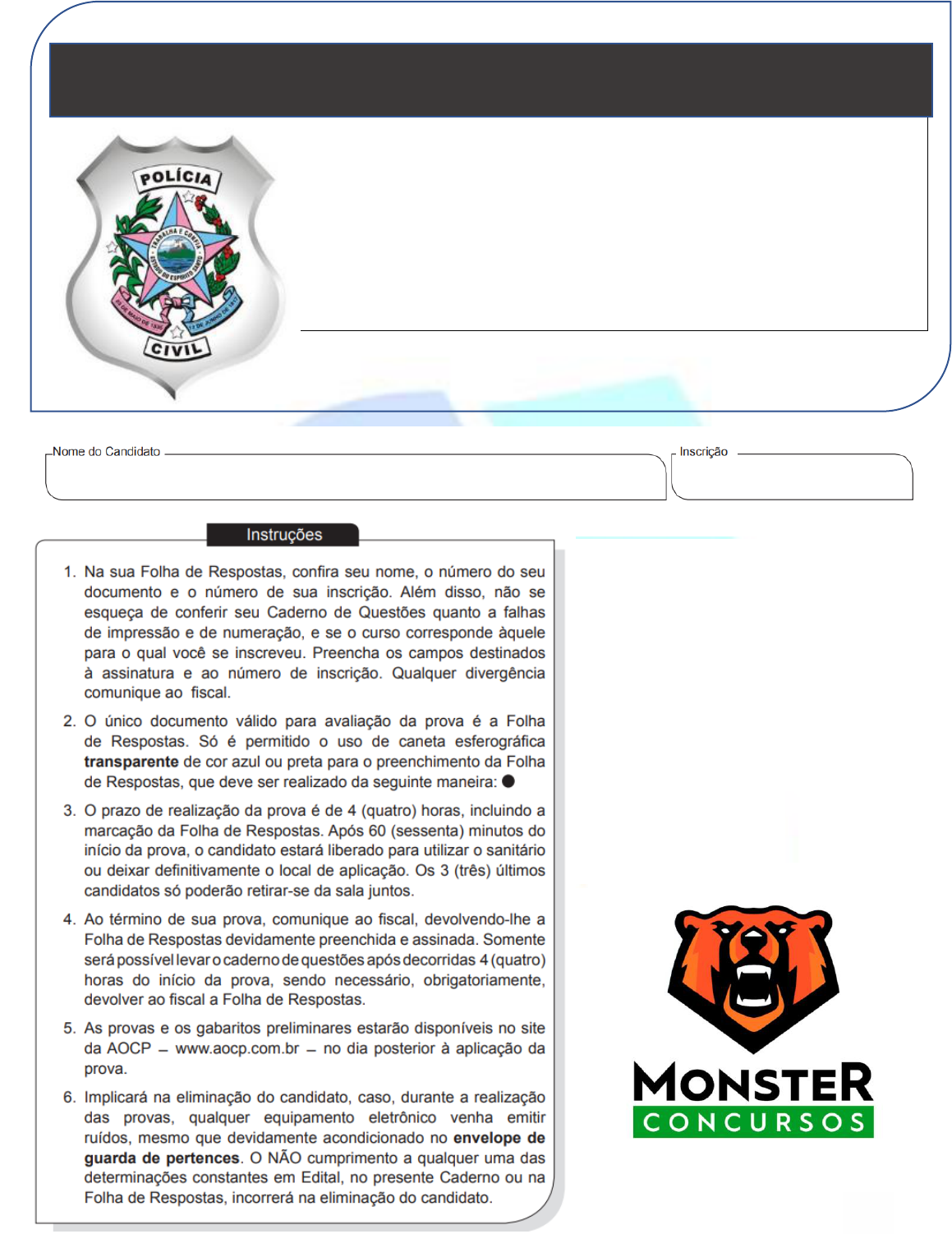 Curso Policia Militar do Ceará (Monster Concursos) - Materiais Para  Concursos Públicos - AV Online