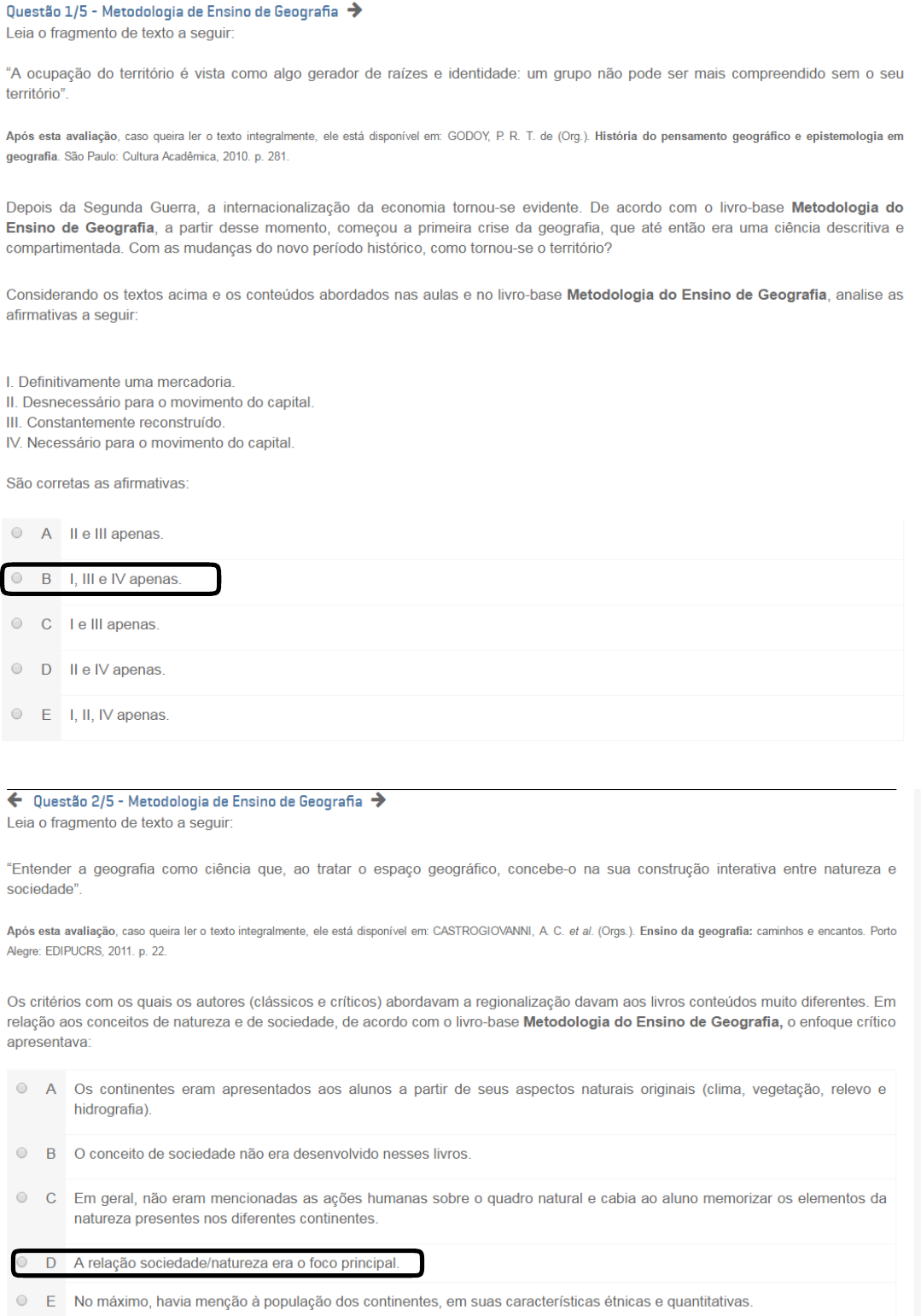 Apol De Metodologia Do Ensino De Geografia