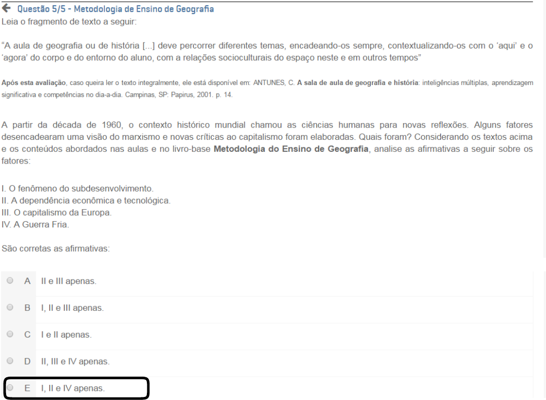 Apol De Metodologia Do Ensino De Geografia