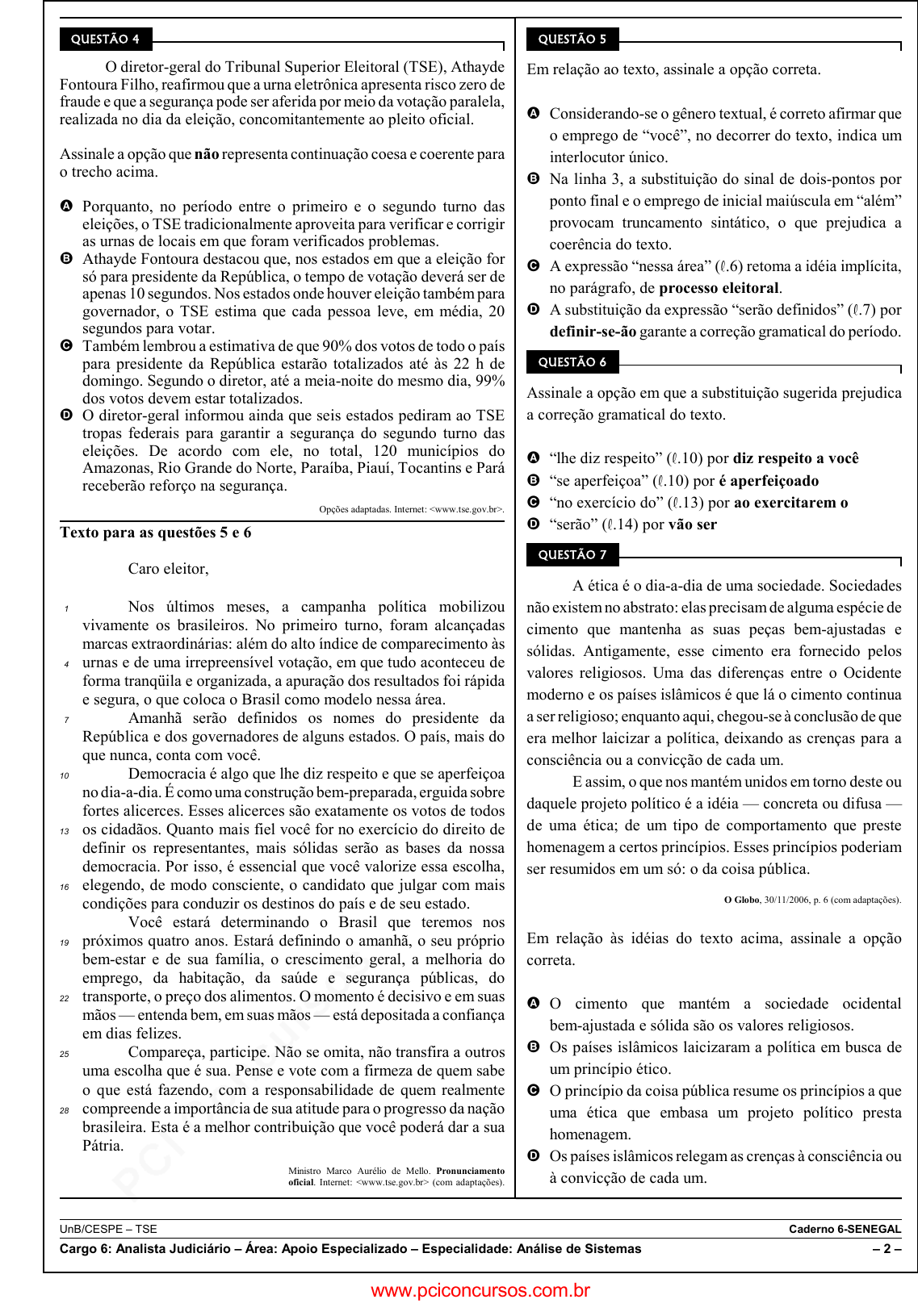 TRE-SP - Comentários de Redes e Segurança p/ Analista Judiciário - Análise  de Sistemas [Cabe Recurso]