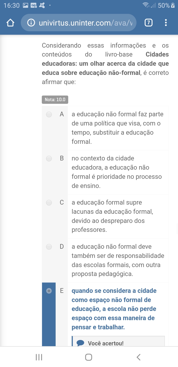 Pedagogia - Cidades Educadoras