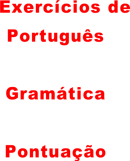 Exercícios de Gramática - Pontuação