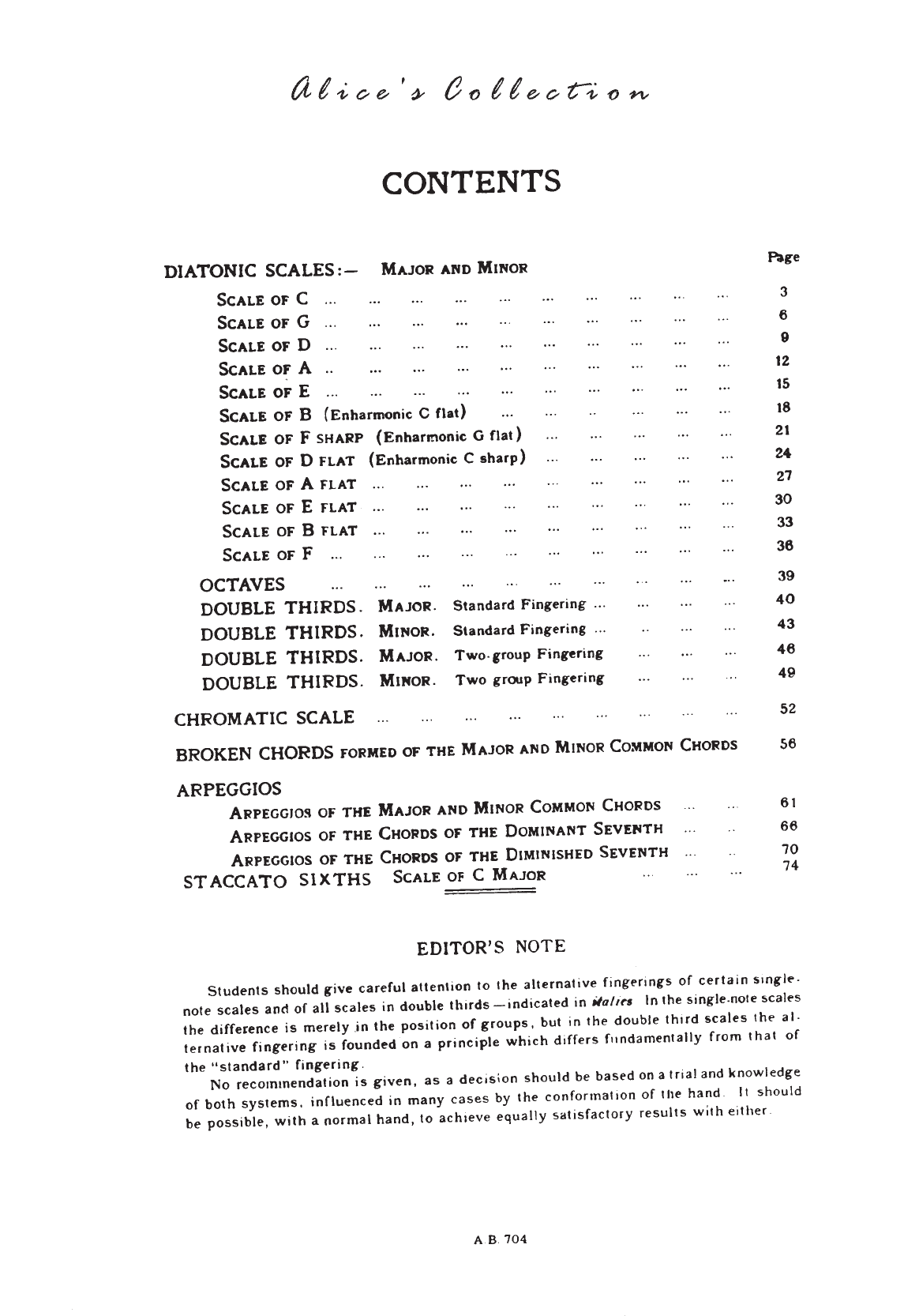  Manual of Scales Arpeggios & Broken Chords for pianoforte Música