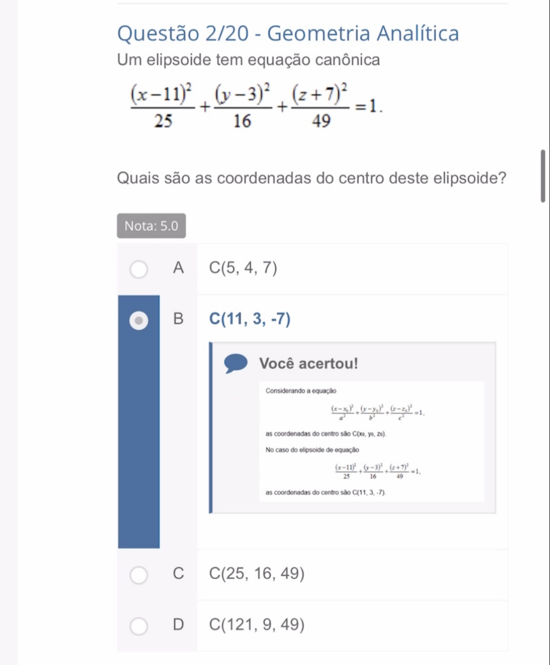 Prova Atividade Pratica Geometria Analitica Geometria Analítica