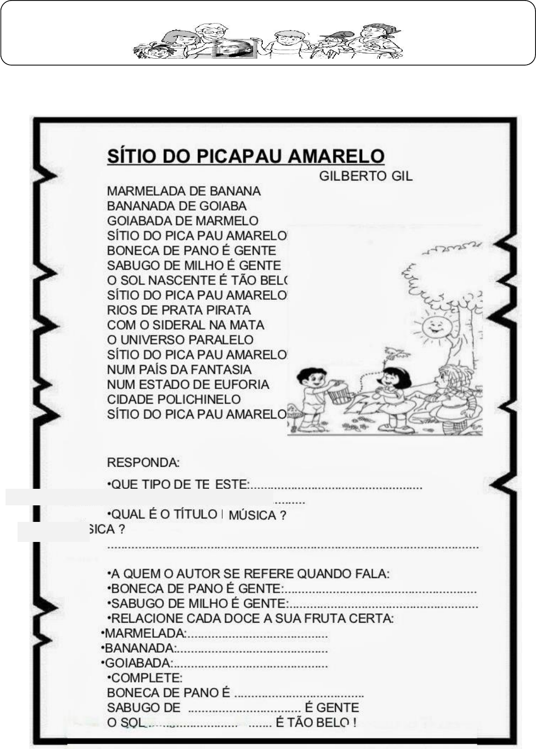 seq didatica Sitio do PicaPau - Pedagogia