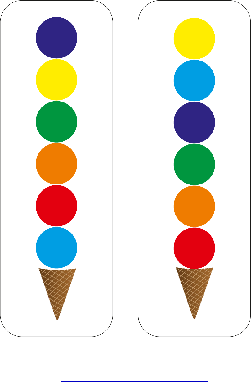 Atividade do sorvetinho para sequência de cores - Bolacha Pedagógica