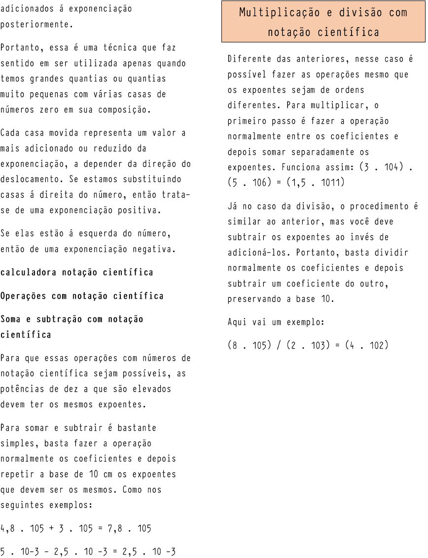 Notação Cientifica, PDF, Exponenciação