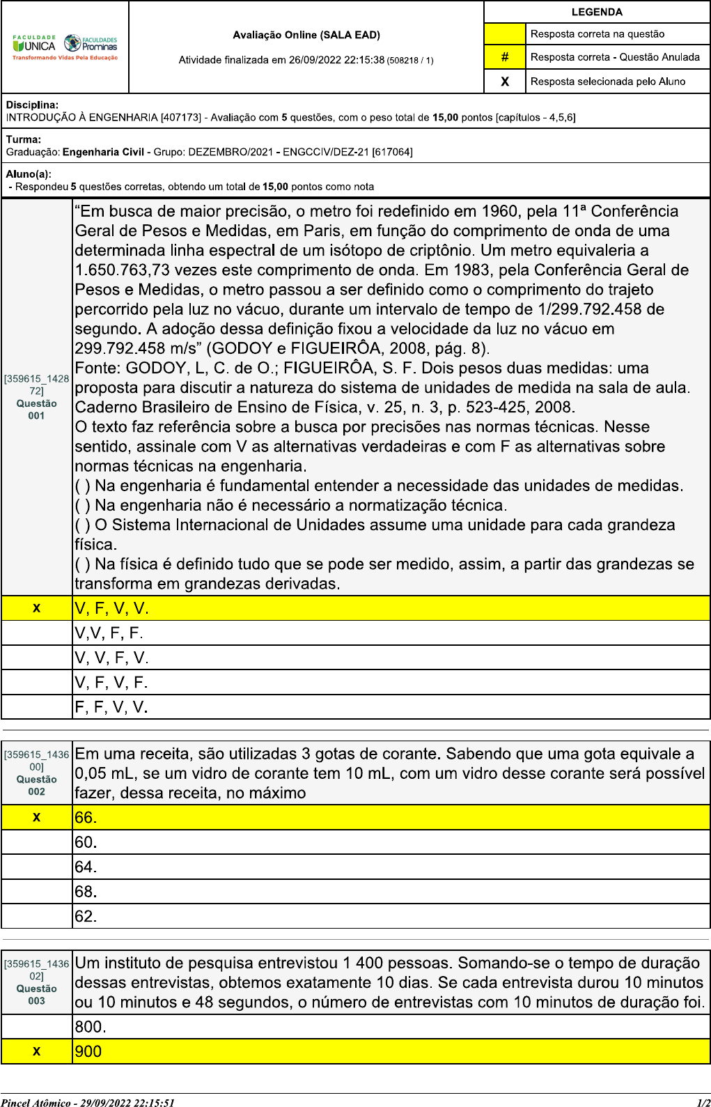 INTRODUCAO A ENGENHARIA - Introdução à Engenharia