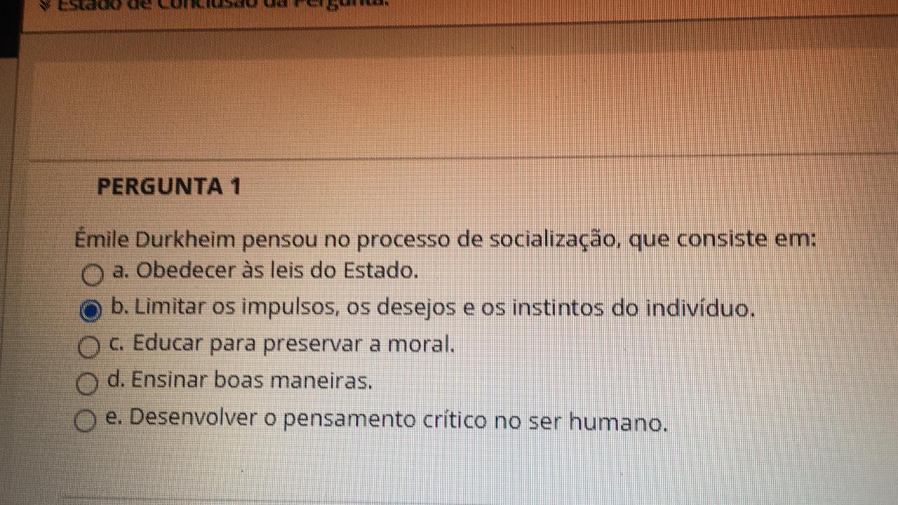 PROVA CS CIENCIAS SOCIAIS UNIP 2020 - Ciências Sociais